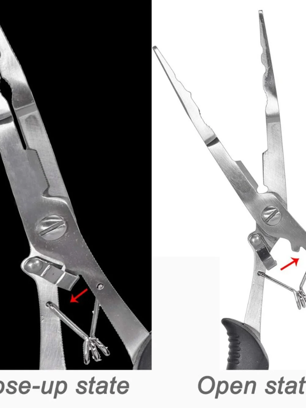 Fishing Pliers Stainless Steel Long Nose Hook Remover with Sheath and Lanyard fo